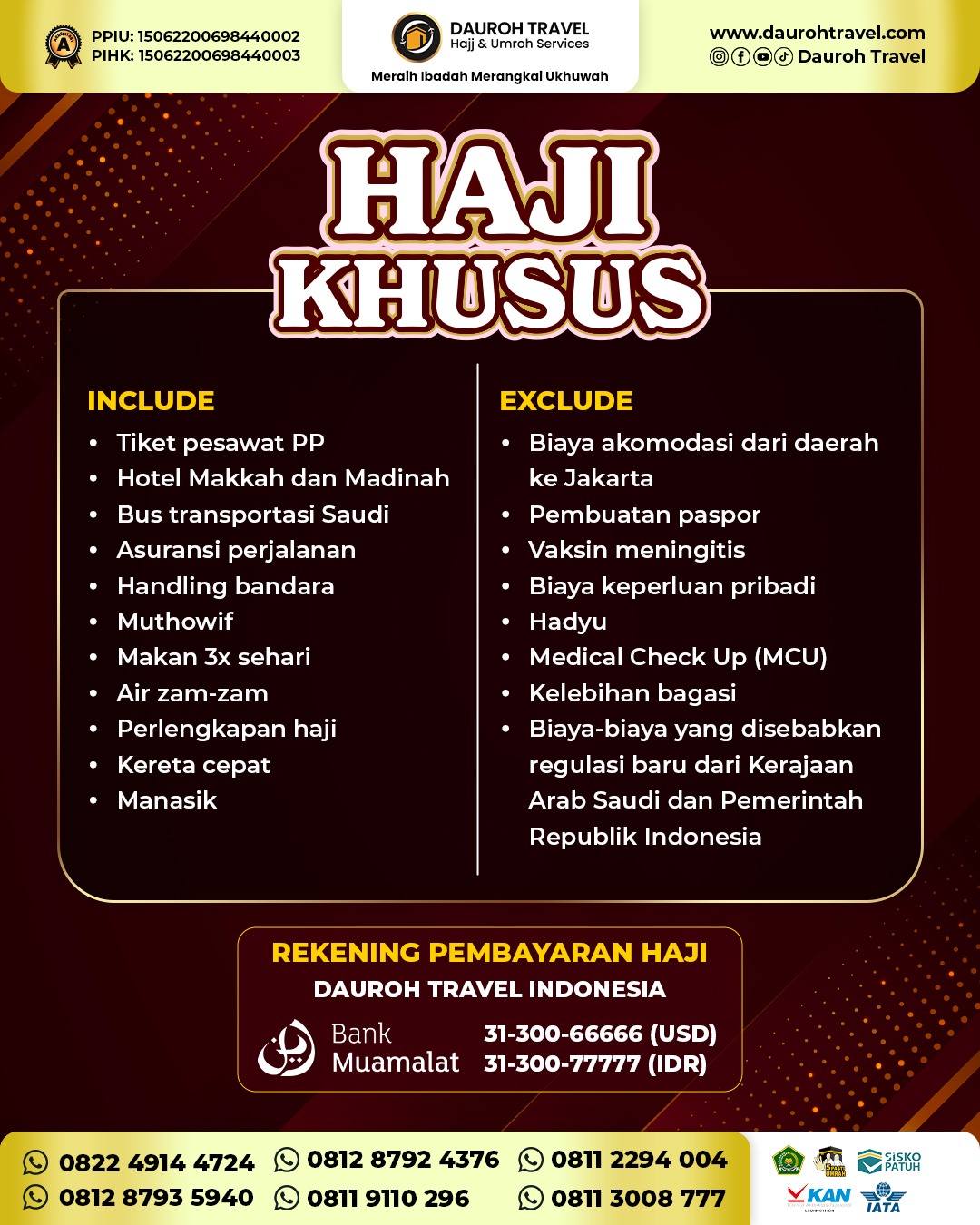 haji khusus include